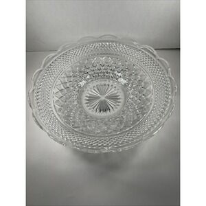 Anchor Hocking Wexford Diamond Hobnail Clear Glass 14 Inch
